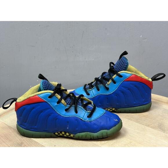 Nike‎ Little Posite One Blue Multi PS Toddler Infant Size 10C - Picture 9 of 10